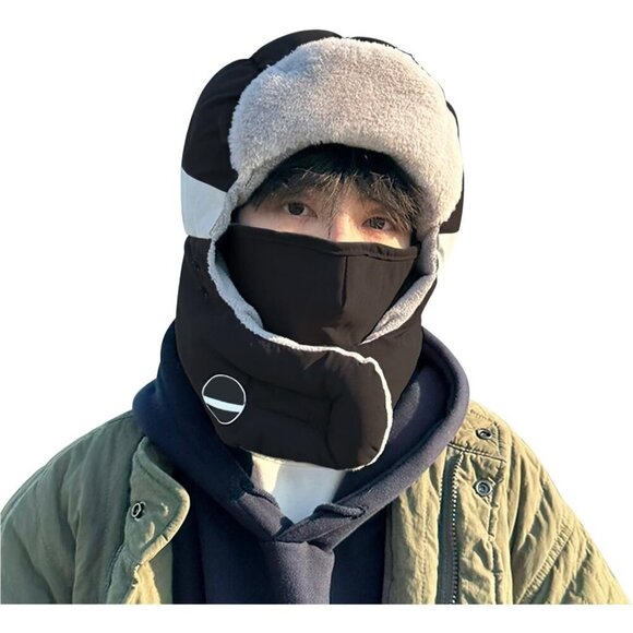 Unisex Winter Trapper with Face Mask Waterproof Ski Snow Cap Russian - Picture 1 of 5